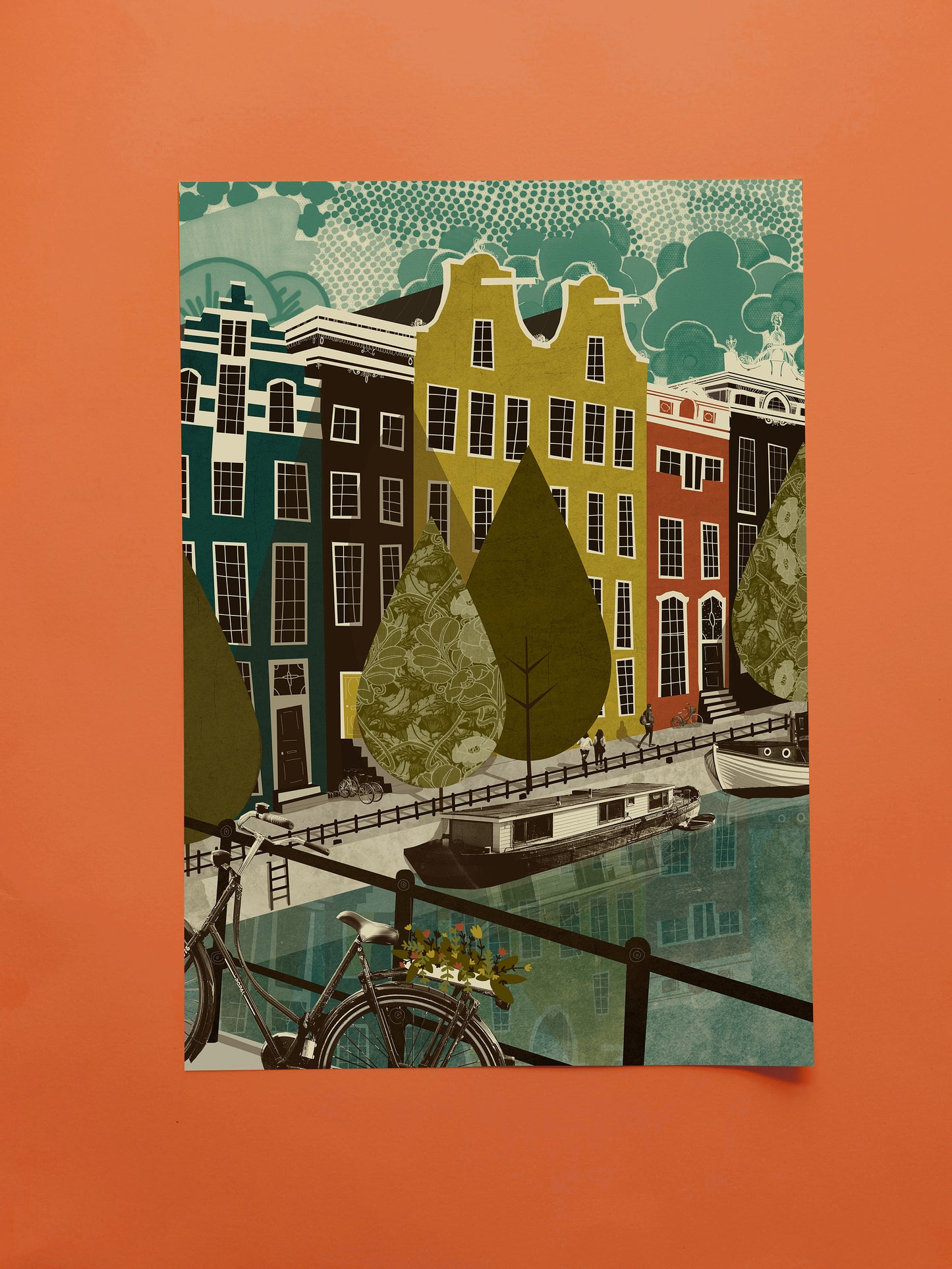 Amsterdam Houses A3 Print