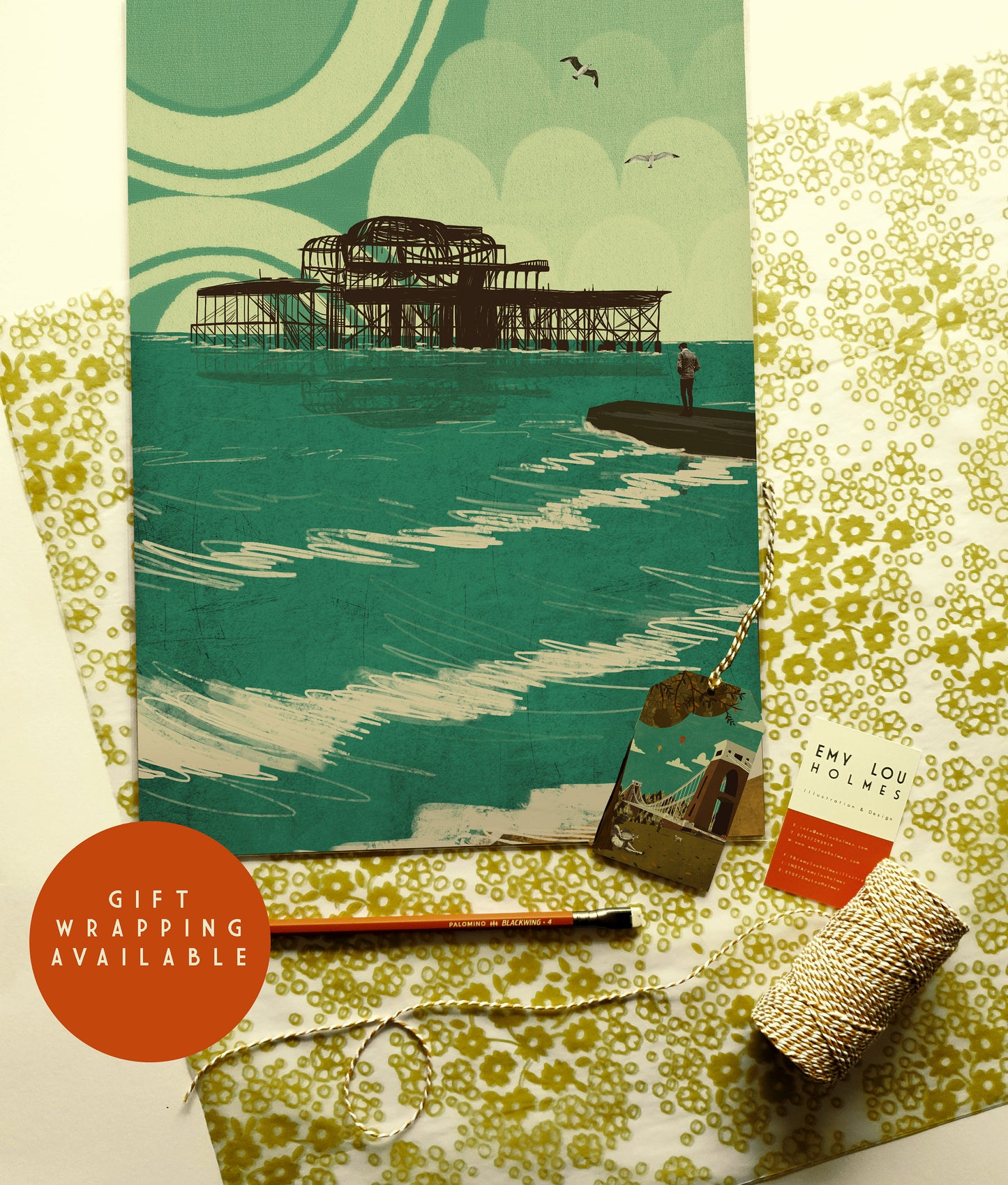 Brighton West Pier A3 Print