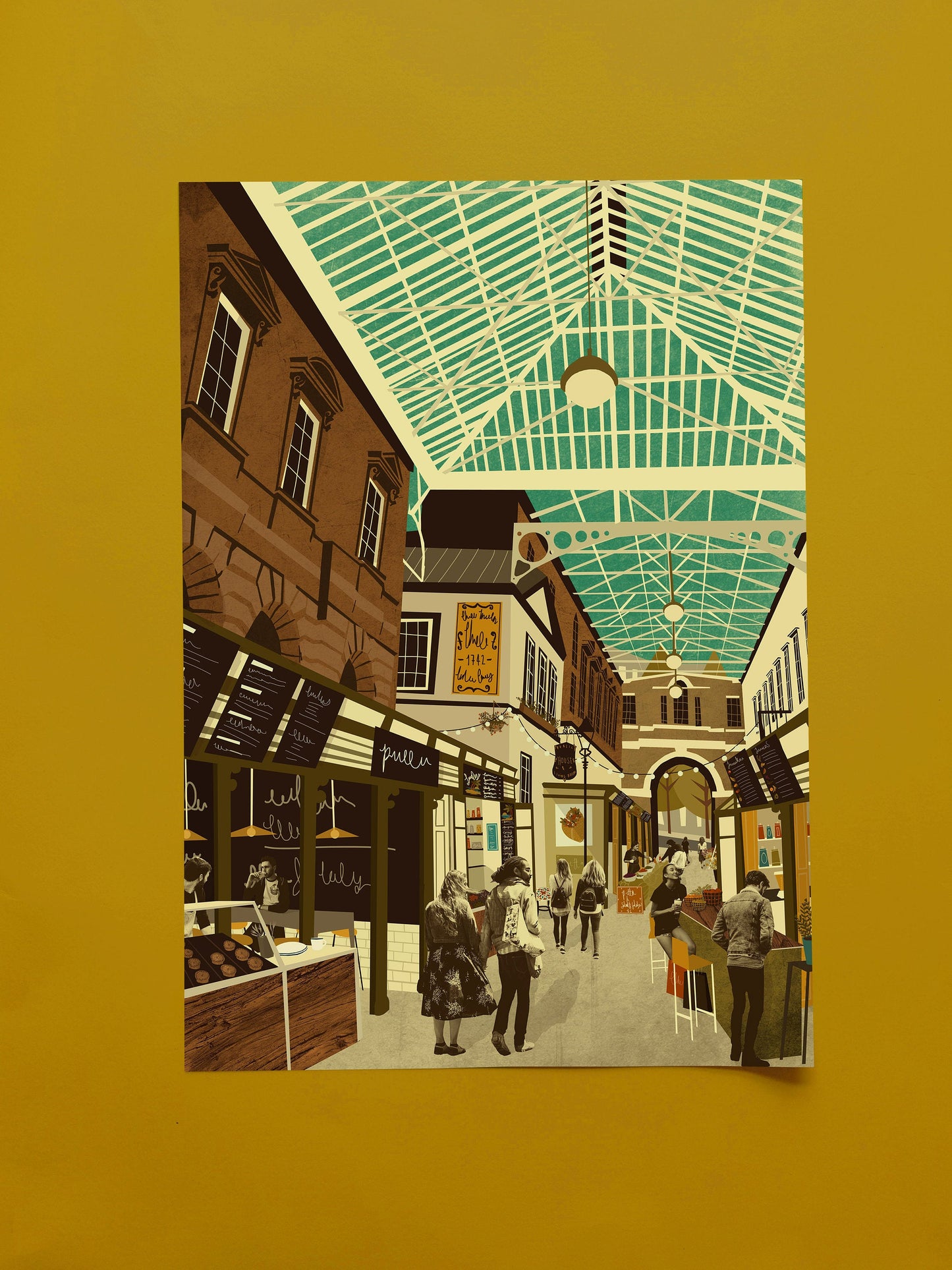 Bristol St Nicholas Market A3 Print