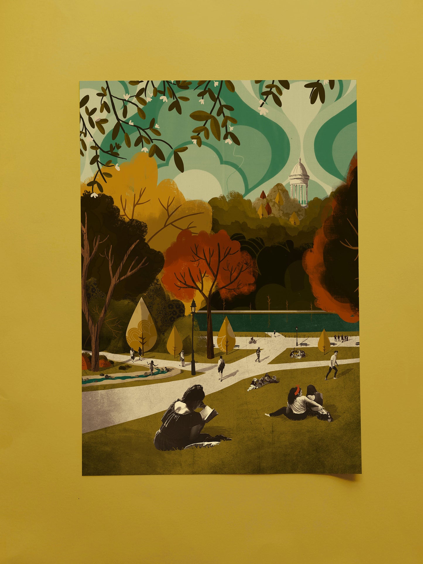 Paris Parc des Buttes Chaumont A3 Print
