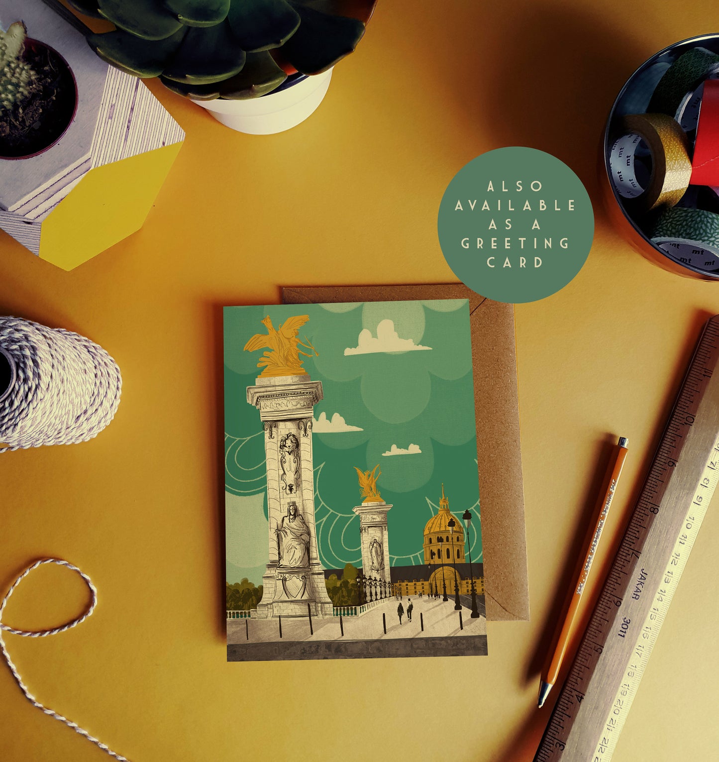 Paris Pont Alexandre III Bridge A3 Print