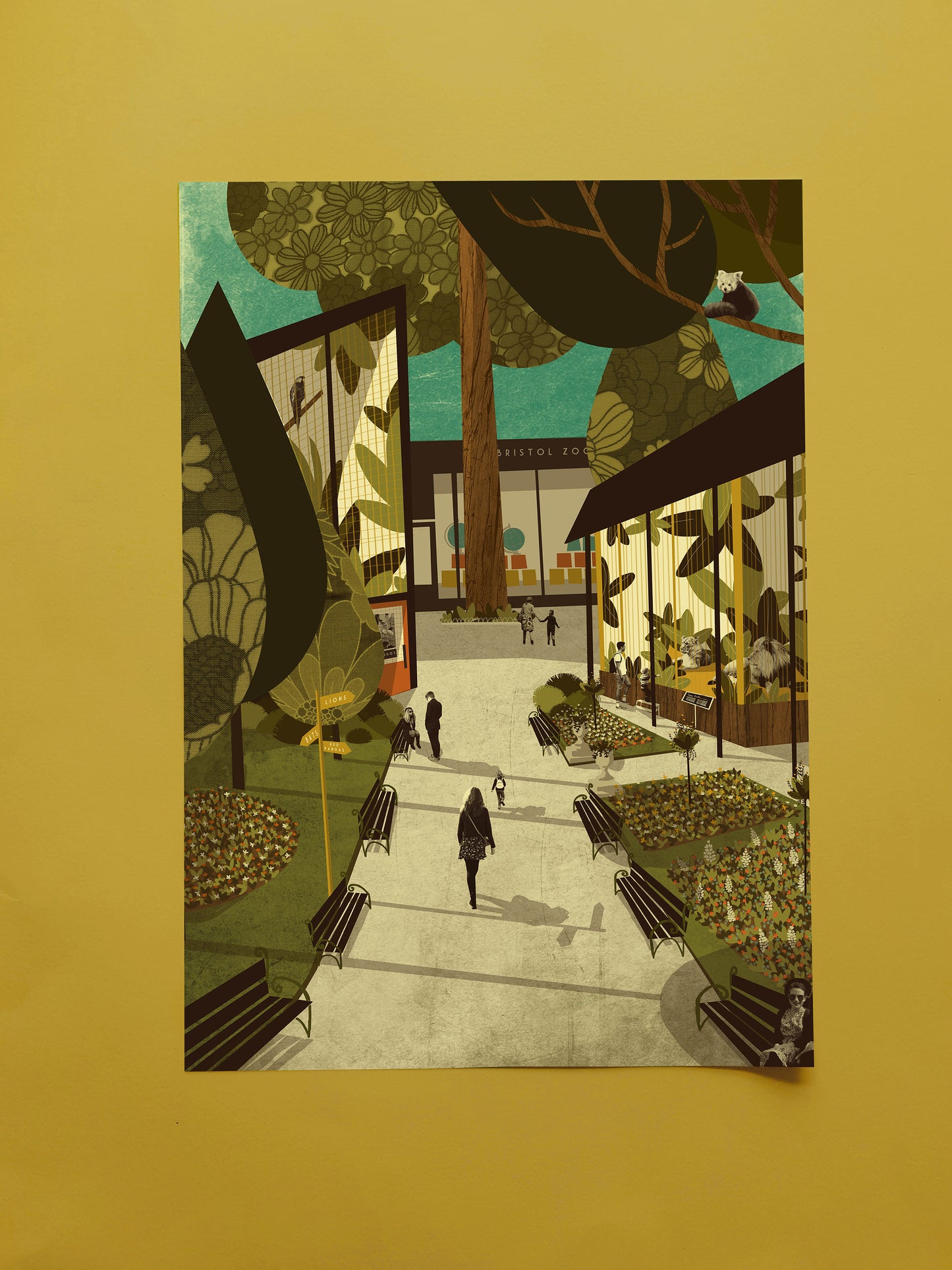 Limited Edition Bristol Zoo Gardens A4 Print