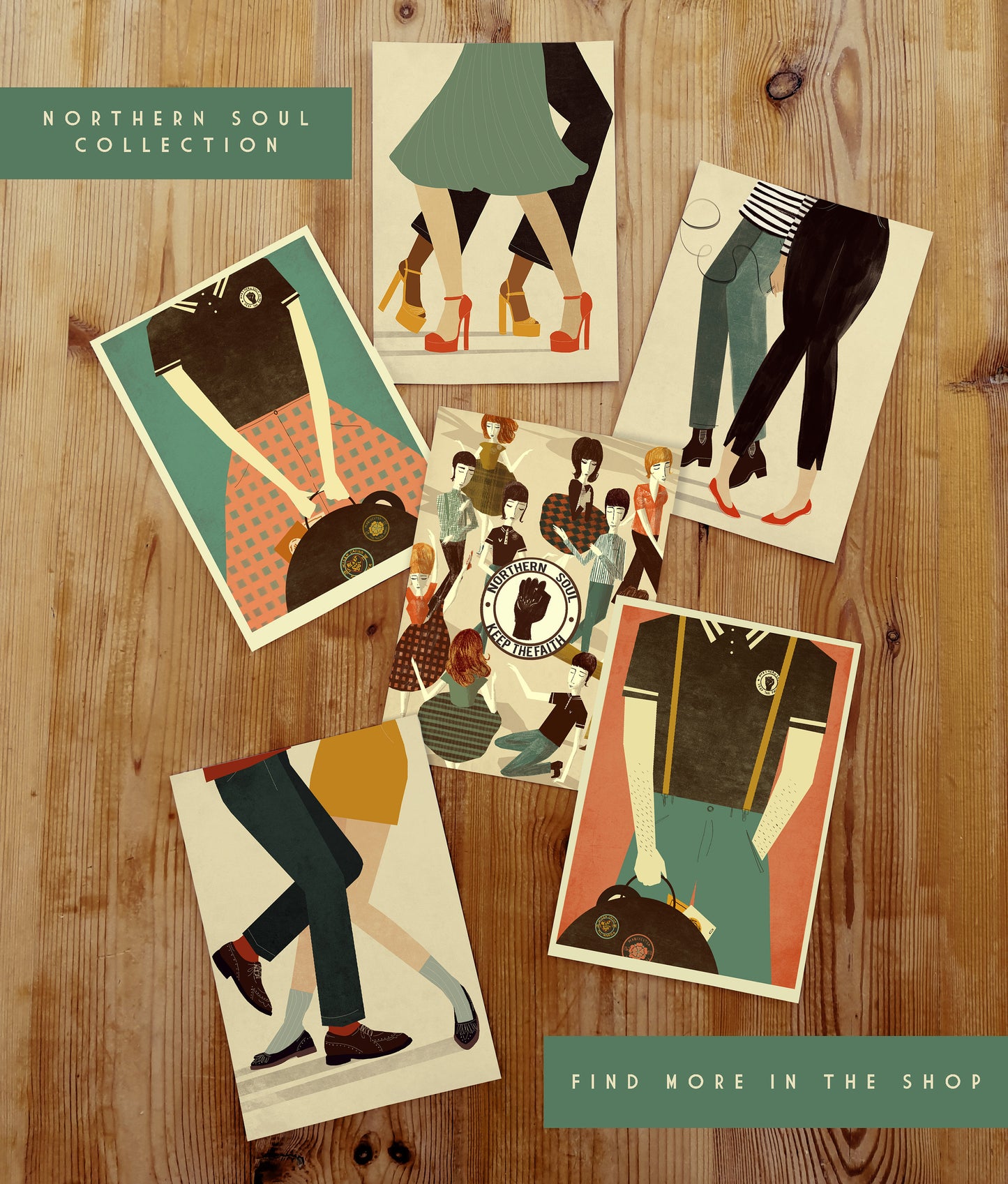 Northern Soul Dancing Legs Card