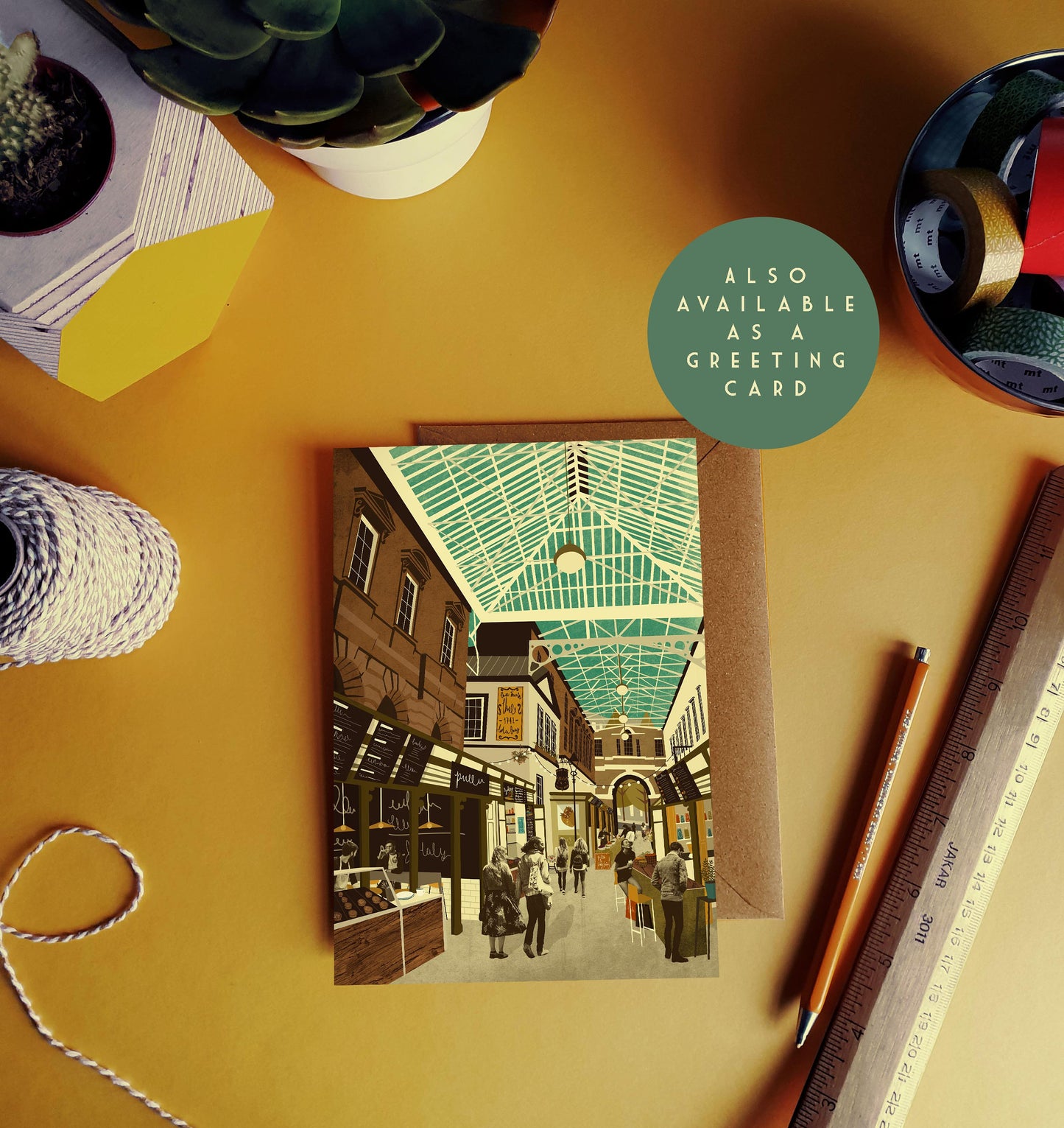 Bristol St Nicholas Market A3 Print