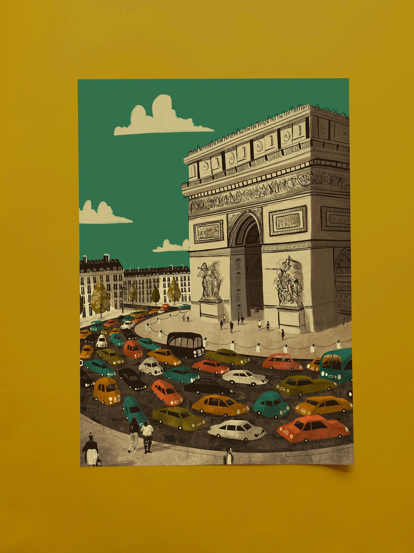 Paris Arc de Triomphe A3 Print