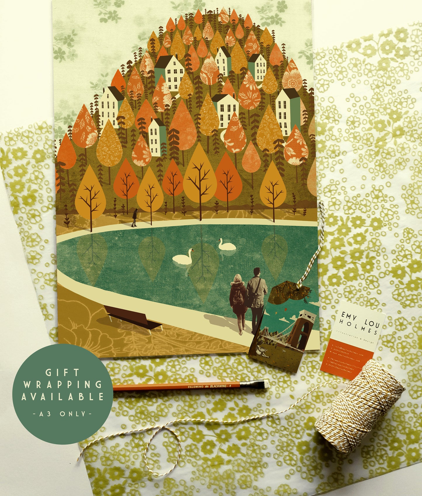 Portishead Lake Ground A3 Print