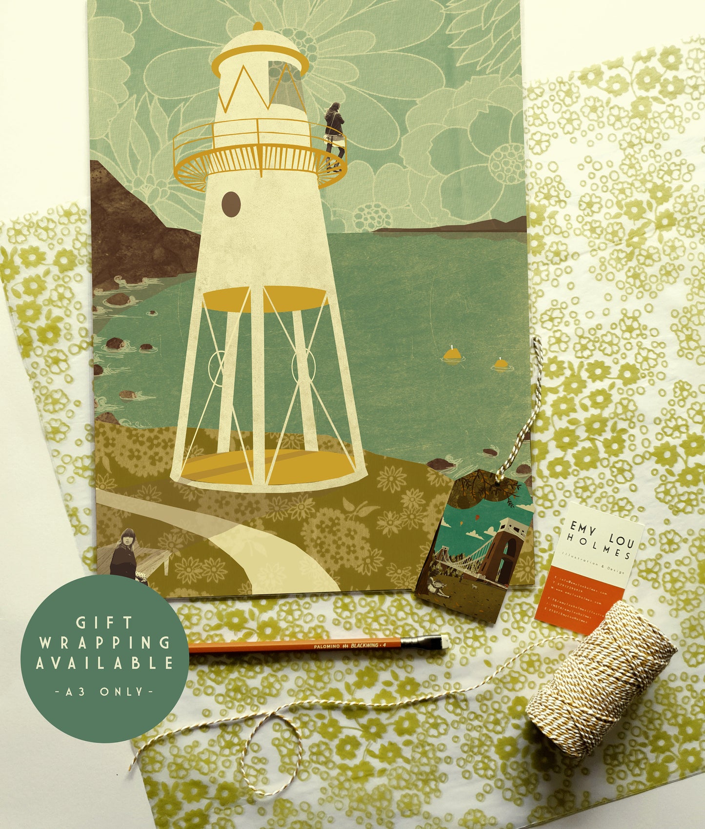 Portishead Black Nore Lighthouse A3 Print