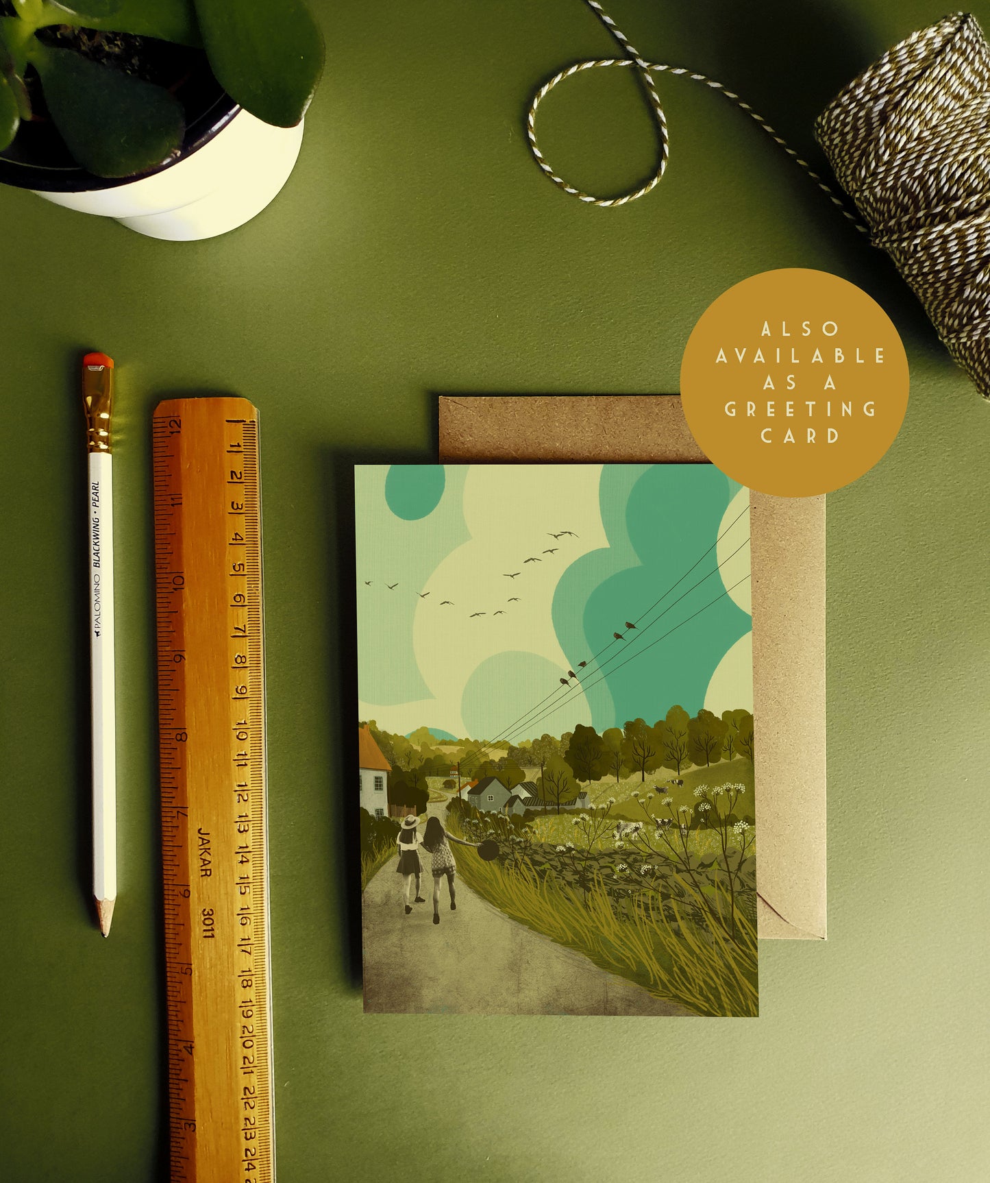 Priddy Mendip Hills A3 Print
