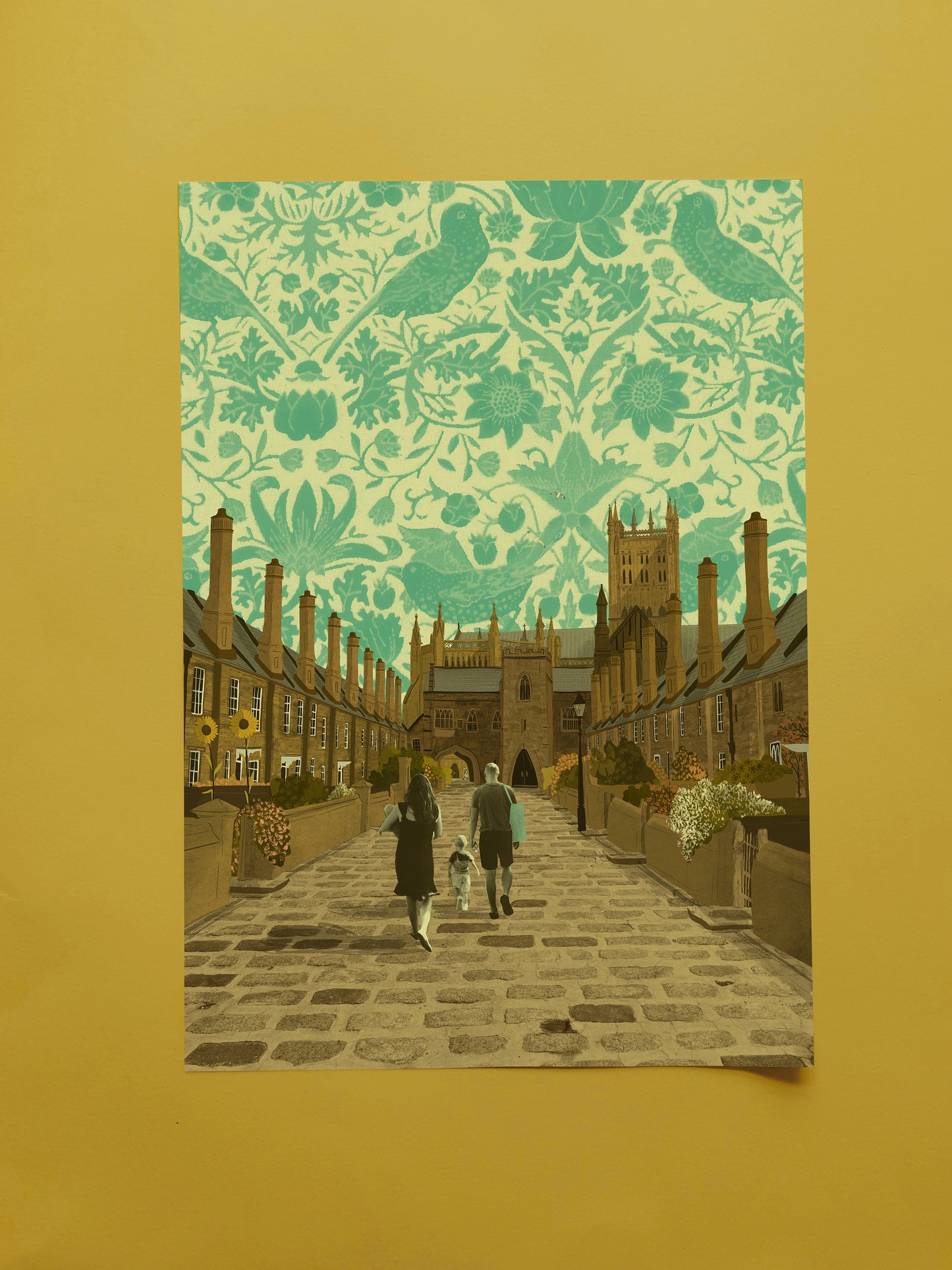 Wells Vicar's Close A3 Print