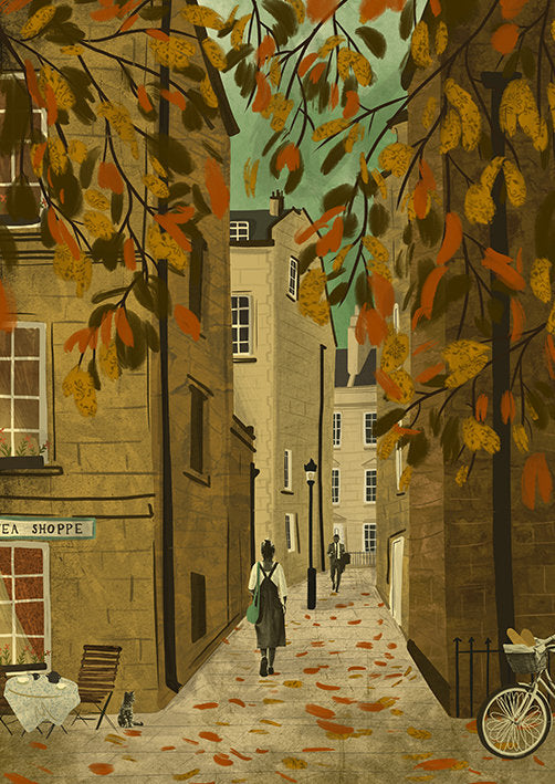 Bath Tea Shoppe Abbey Green Card