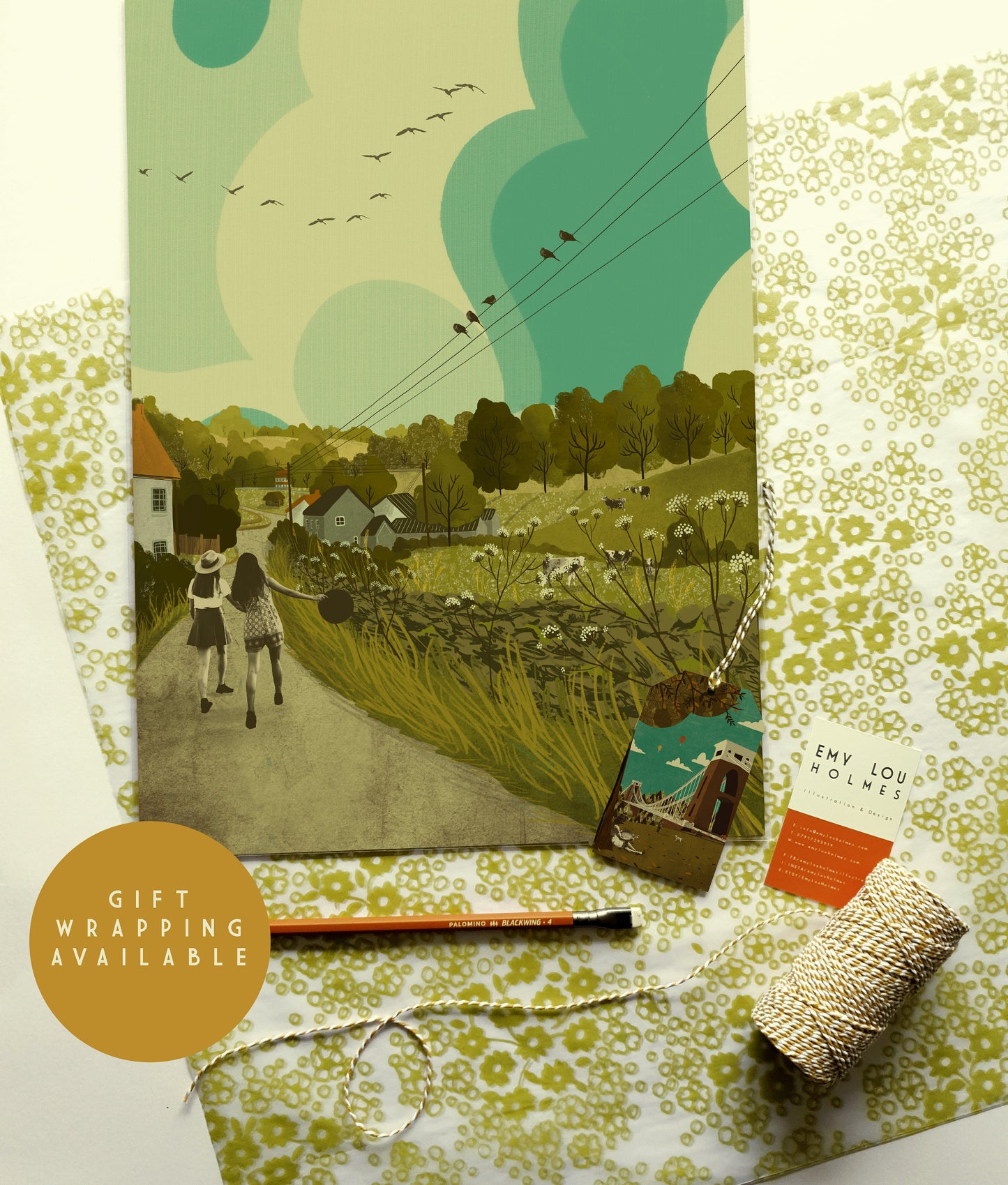 Priddy Mendip Hills A3 Print
