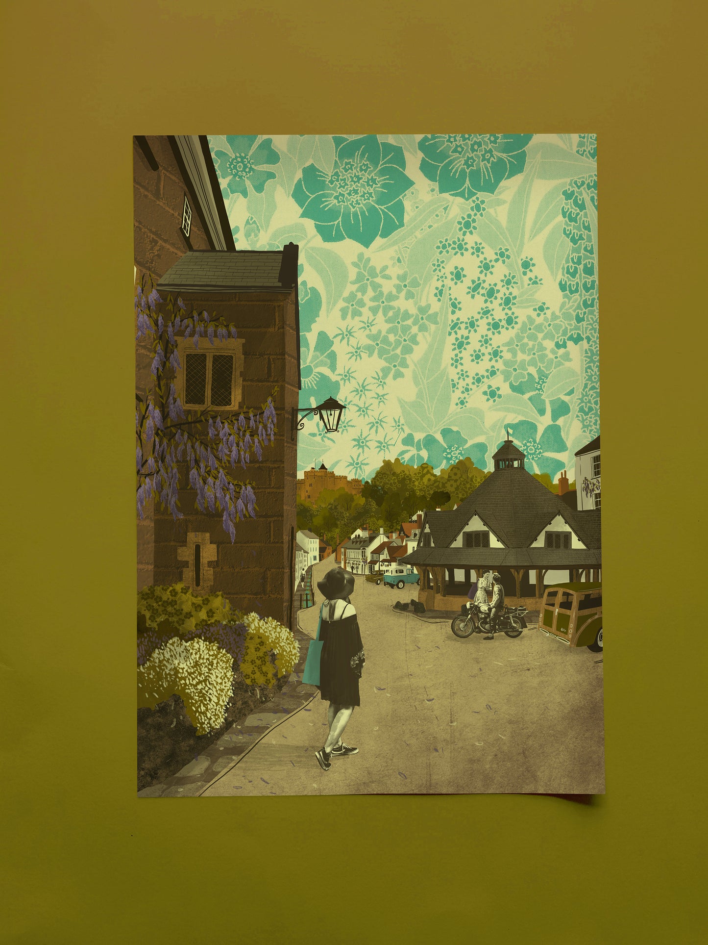 Dunster Village A3 Print