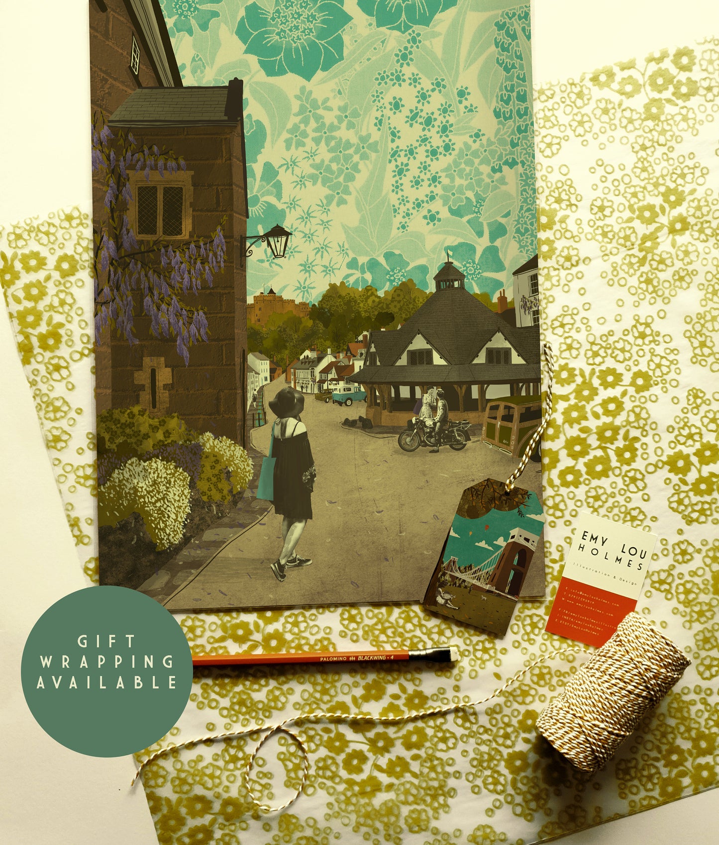 Dunster Village A3 Print