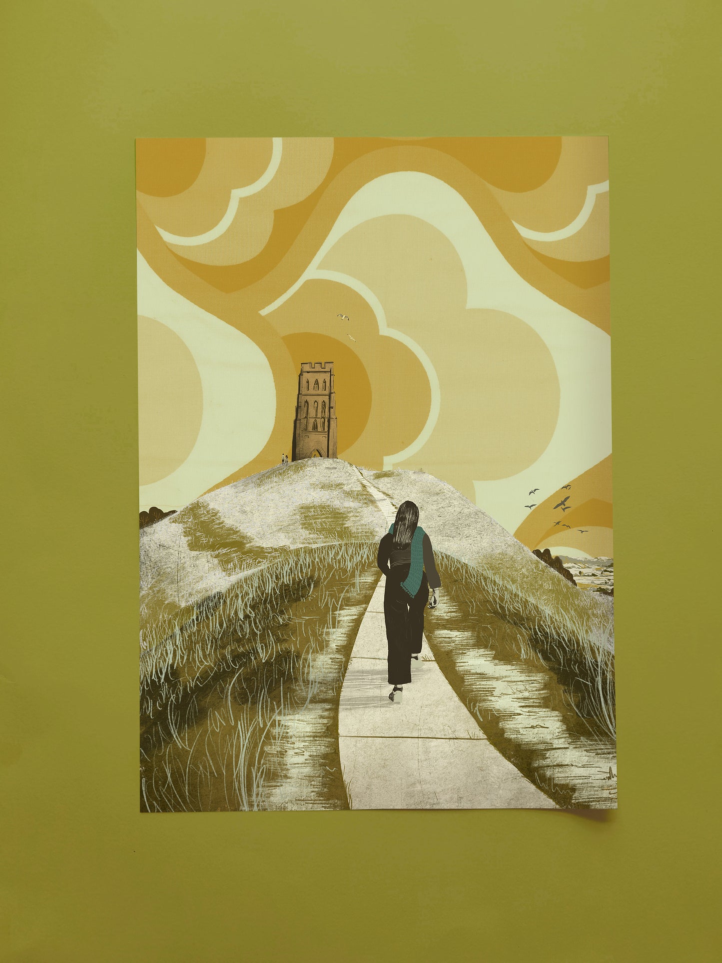 Glastonbury Tor Winter A3 Print