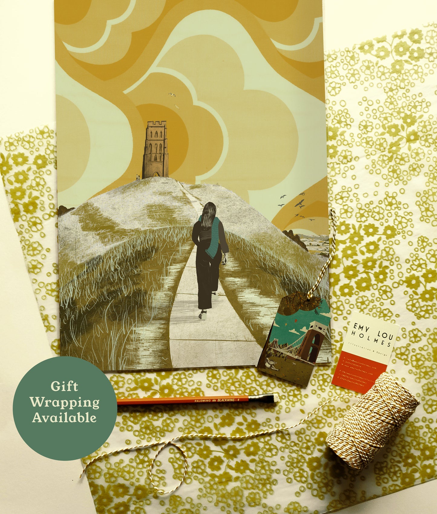 Glastonbury Tor Winter A3 Print