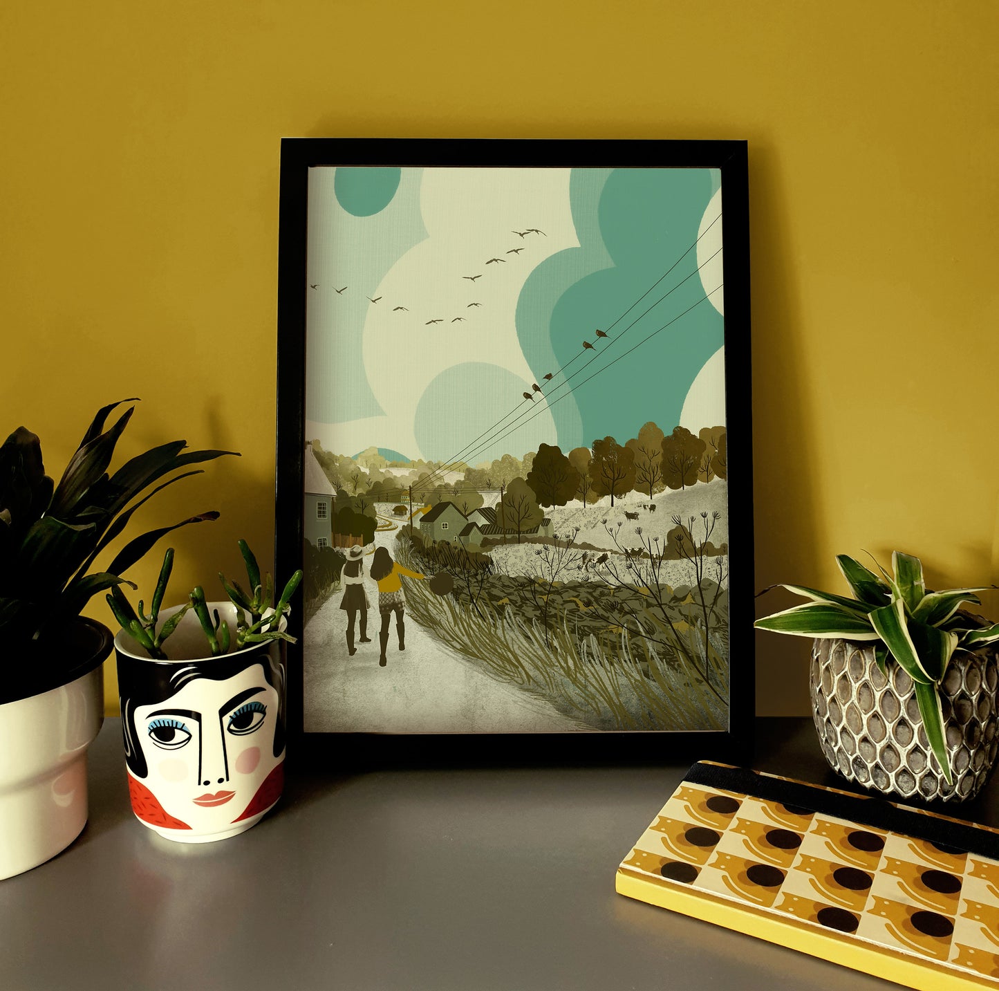 Priddy Mendip Hills Winter A3 Print