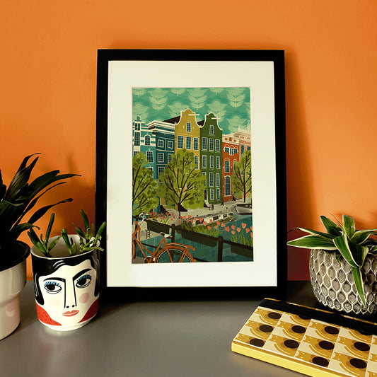 Amsterdam Houses A4 Print
