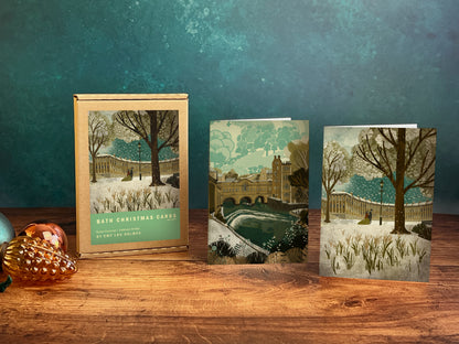 Bath Christmas Card Set of 8 | Royal Crescent | Pulteney Bridge