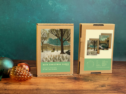 Bath Christmas Card Set of 8 | Royal Crescent | Pulteney Bridge