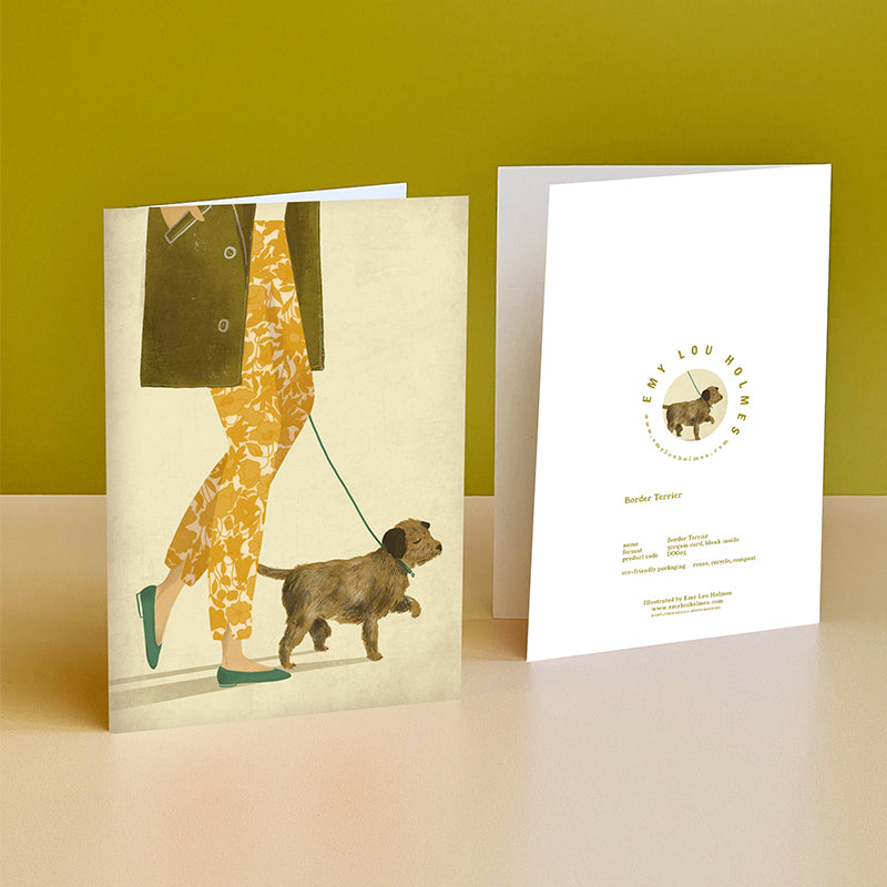 Border Terrier Dog Card