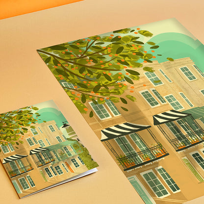 Bristol Clifton Houses A3 Print