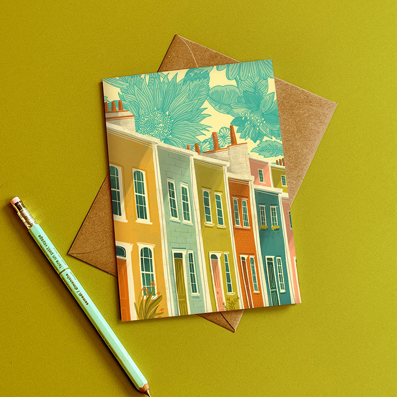 Bristol Totterdown Houses Card