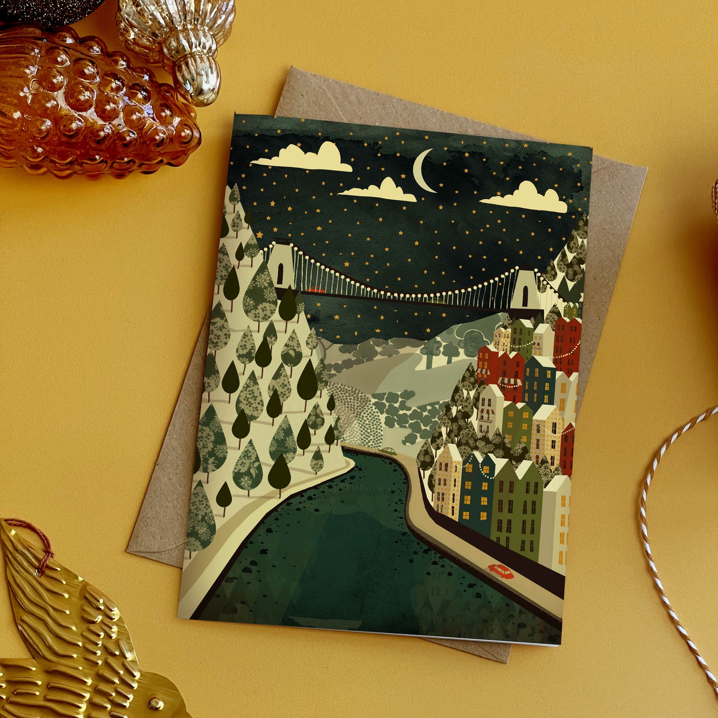Bristol Clifton Suspension Bridge Christmas Card