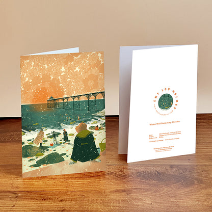 Christmas Clevedon Beach Card