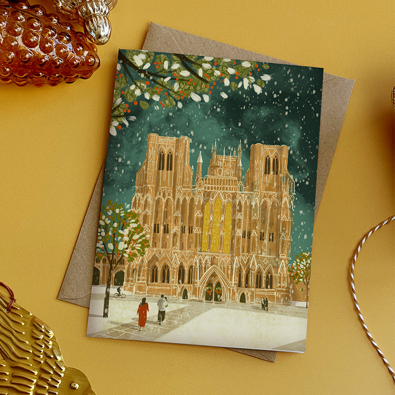 Christmas Wells Cathedral Card
