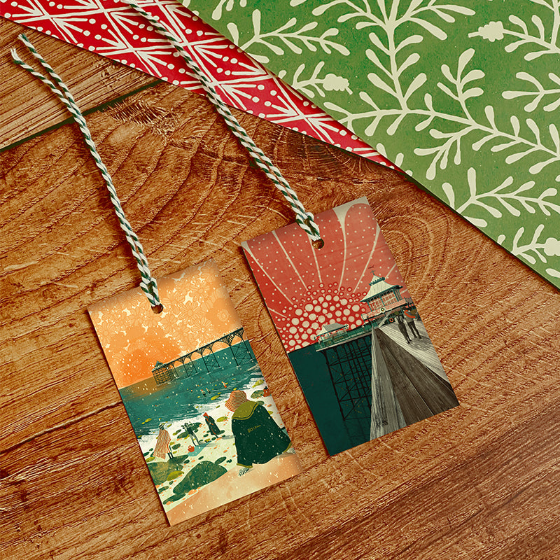 Clevedon Christmas Gift Tags | Clevedon Pier | Clevedon Beach