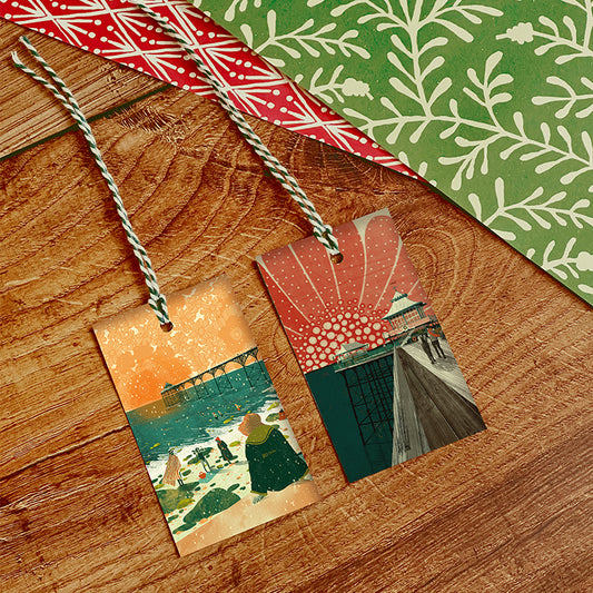 Clevedon Christmas Gift Tags | Clevedon Pier | Clevedon Beach