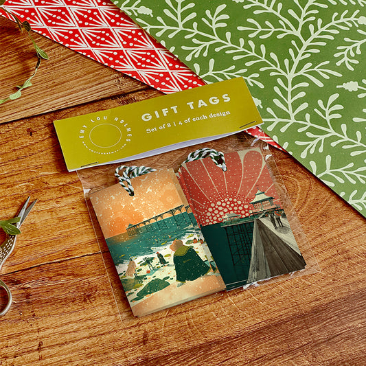 Clevedon Christmas Gift Tags | Clevedon Pier | Clevedon Beach