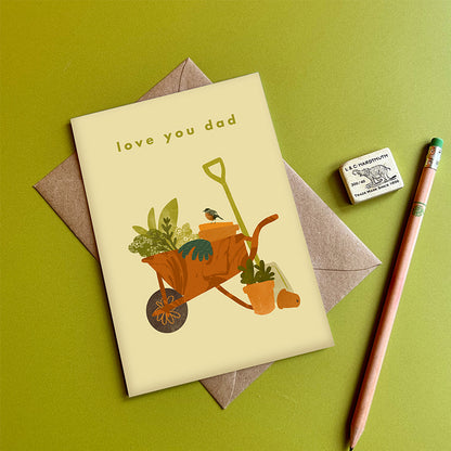 Gardening Wheelbarrow Father's Day Card