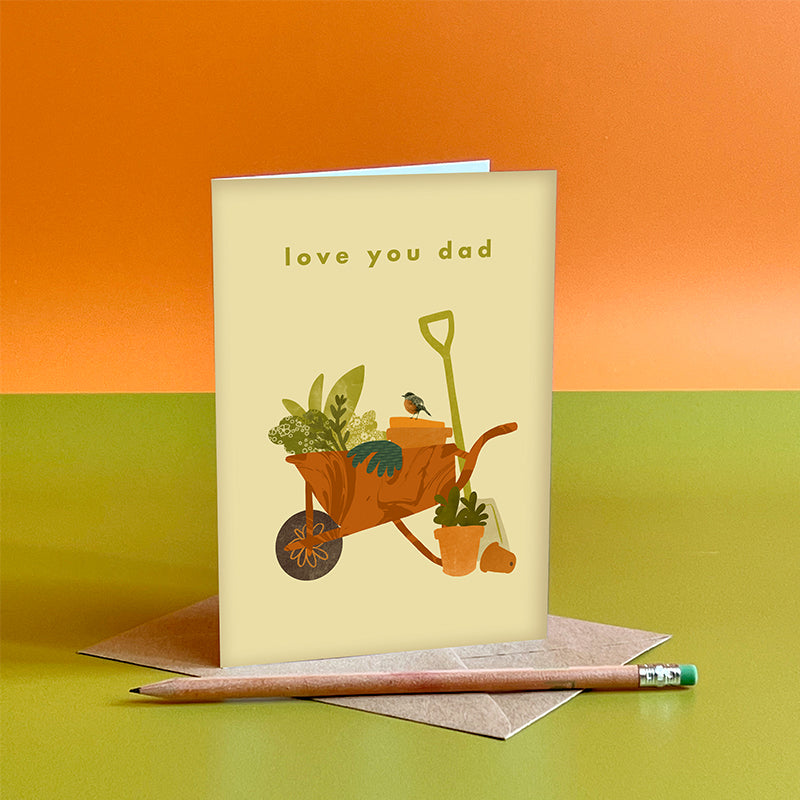 Gardening Wheelbarrow Father's Day Card