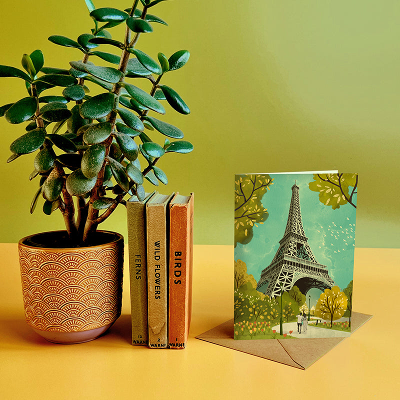 Paris Eiffel Tower in Spring Card