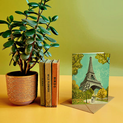 Paris Eiffel Tower in Spring Card