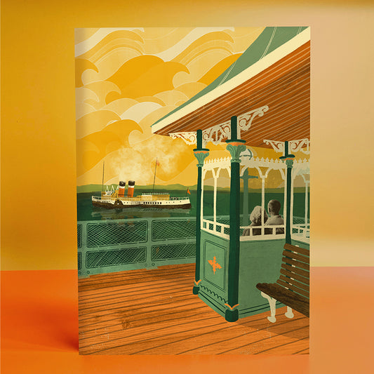 Waverley at Clevedon Pier A4 Print
