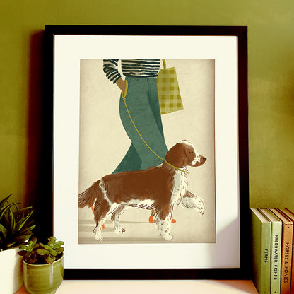 Welsh Springer Spaniel Dog A3 Print