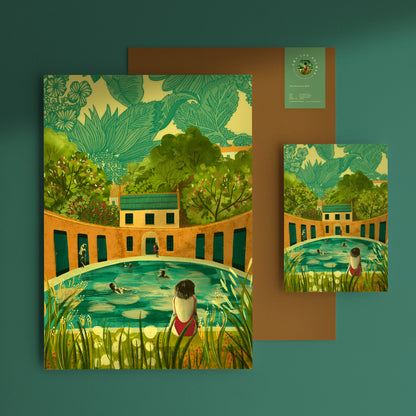Bath Cleveland Pools A3 Print