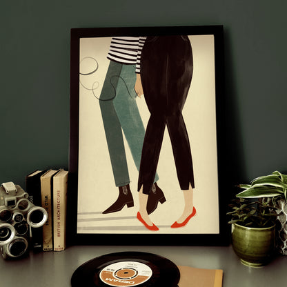 Beatnik Dancing Couple A3 - A2 Print