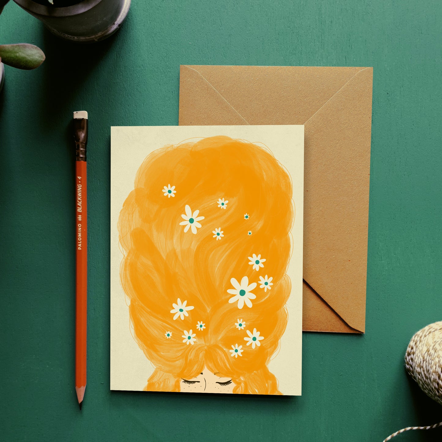 Blonde Beehive Card