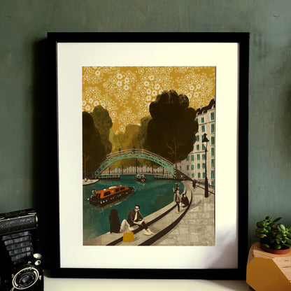 Paris Canal Saint-Martin A3 Print