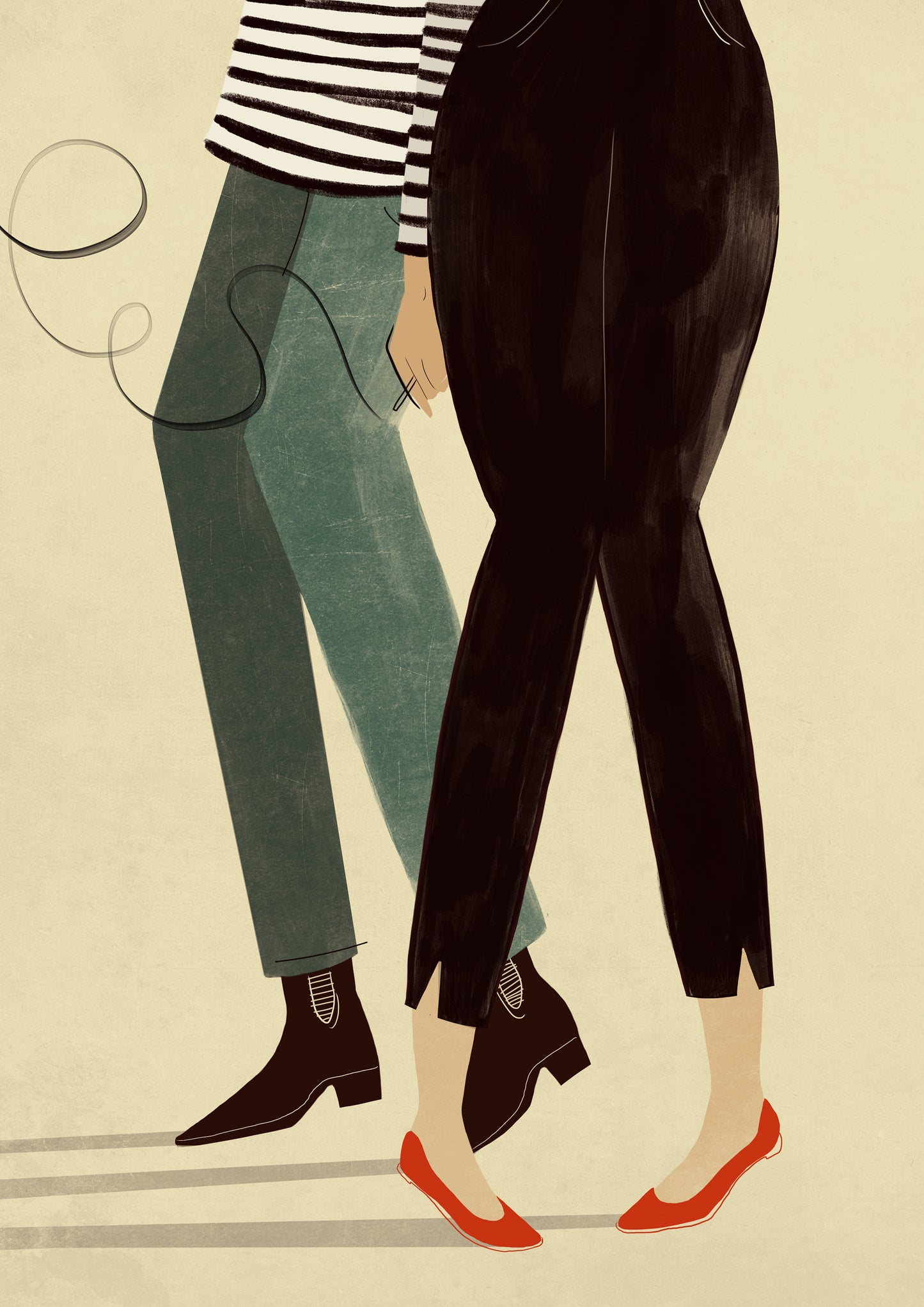 Beatnik Dancing Couple A3 - A2 Print