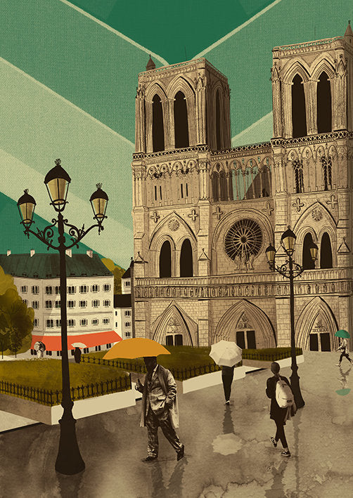 Paris Notre Dame A3 Print