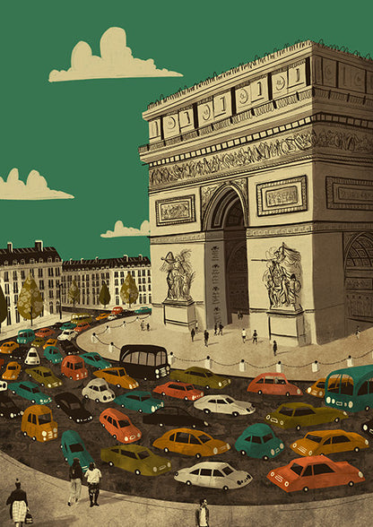 Paris Arc de Triomphe A3 Print