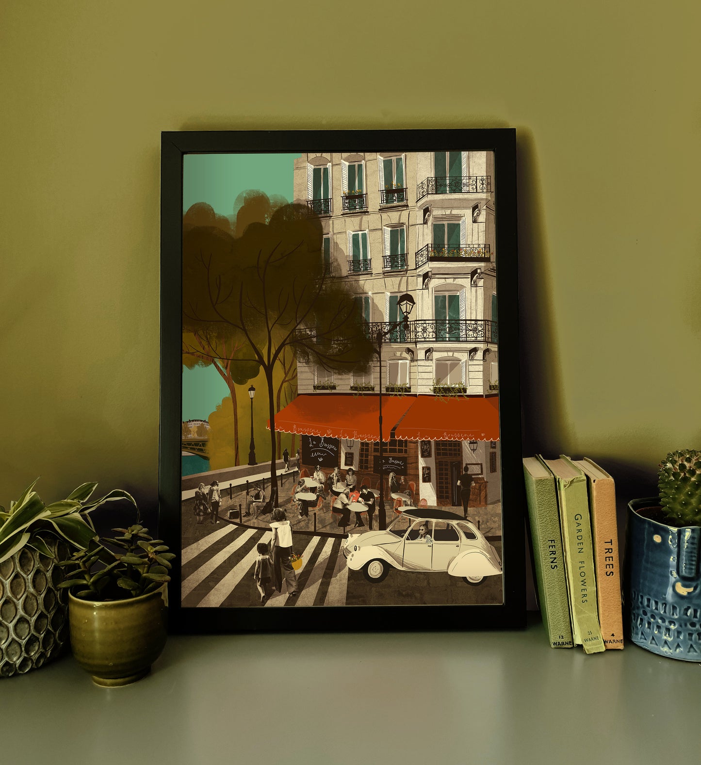 Paris Cafe in Île Saint-Louis A3 Print