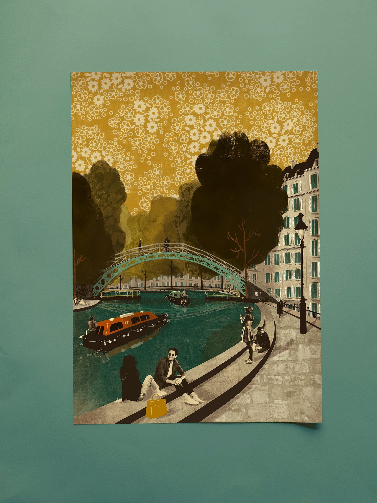 Paris Canal Saint-Martin A3 Print