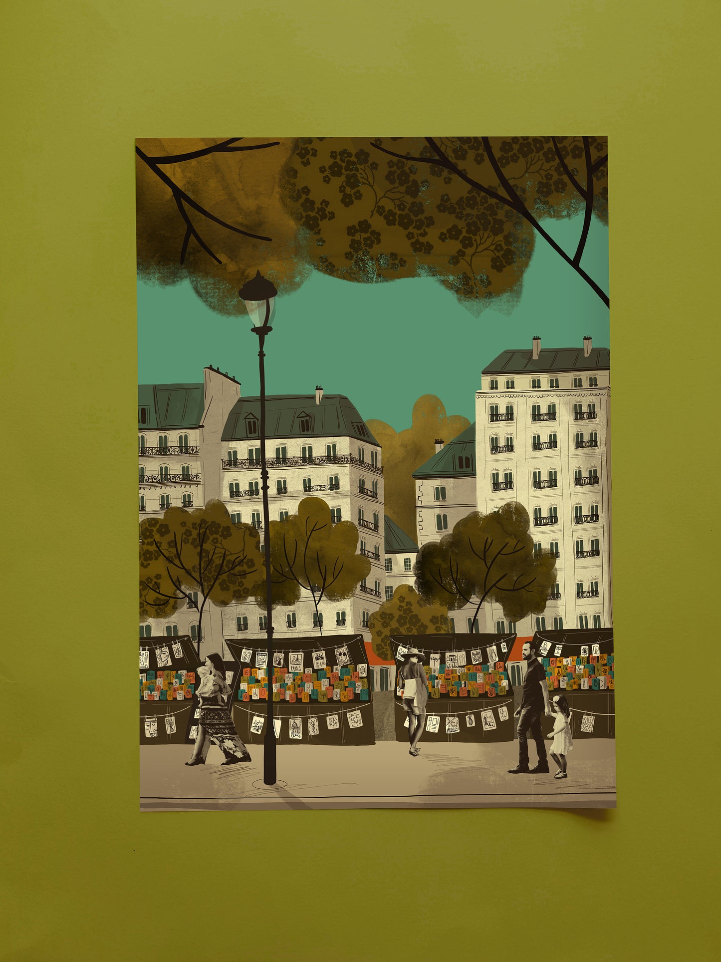 Paris Book Market A3 Print