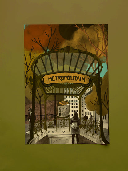 Paris Metro A3 Print